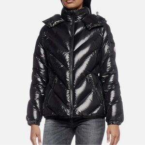 Moncler Down Black Quilted Puffer Jacket sz 1